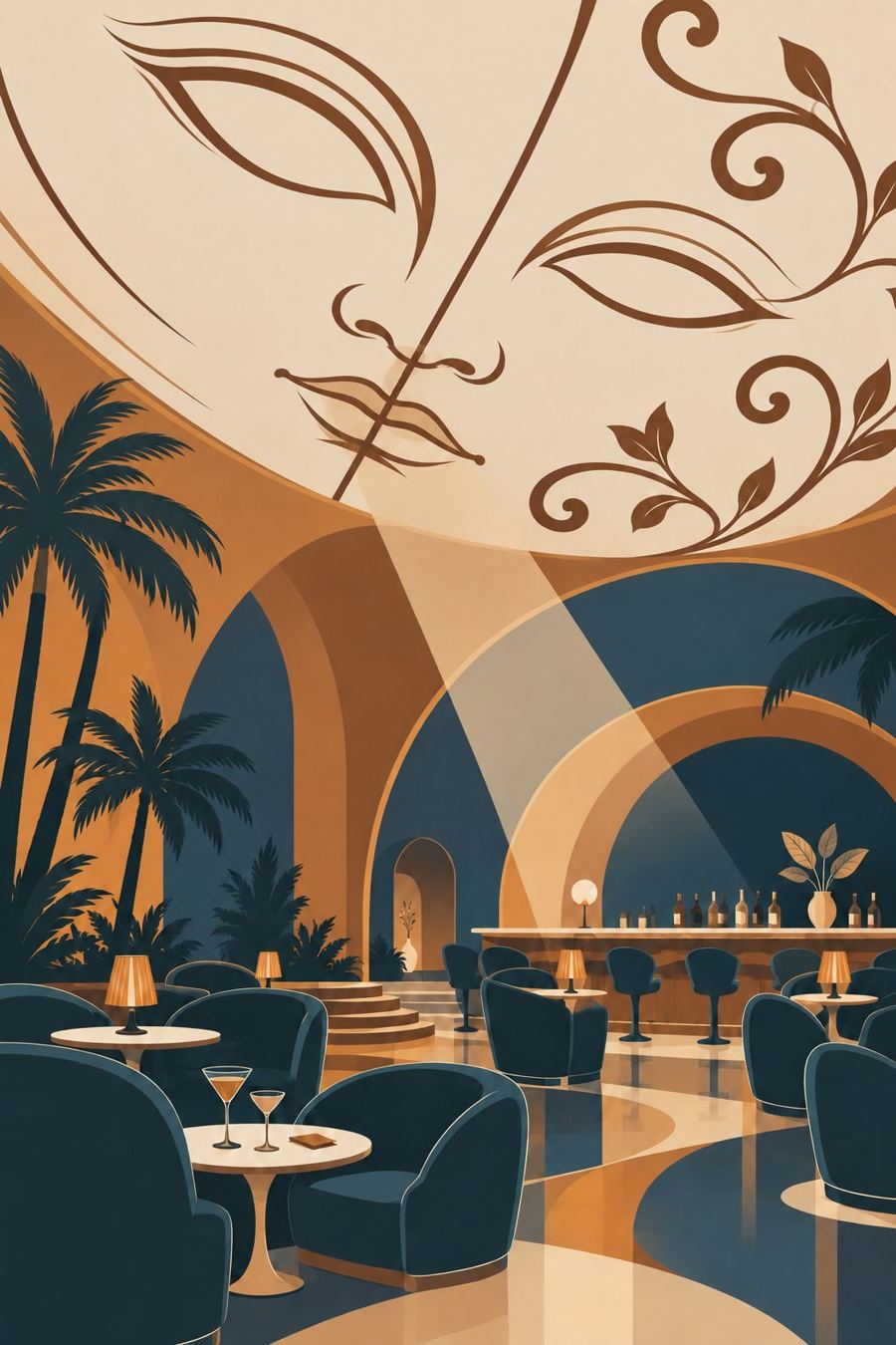 Karta Private events: nočný lounge pod maskovaným mesiacom
